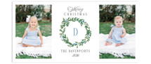 Monogram Wreath Tall Holiday Cards