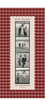 Gingham Photostrip Tall Holiday Cards