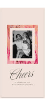 Marbled Frame Tall Holiday Cards