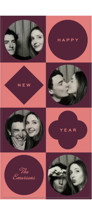 Retro Geometric New Year Tall Holiday Cards