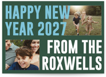 Big bold year New Year Photo Cards