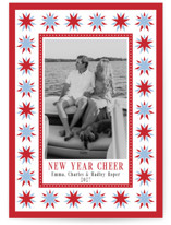 Starlite Border New Year Photo Cards