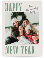 Merry Modern New Year Photo Cards
