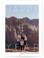 Center New Year Photo Cards