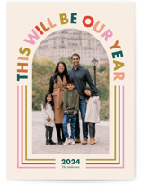 This Will Be Our Year Arched Type New Year Photo Cards