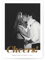 Bold Cheers New Year Photo Cards