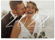 Charming Script New Year Photo Cards