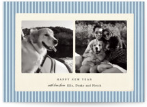 Pinstripe New Year Photo Cards