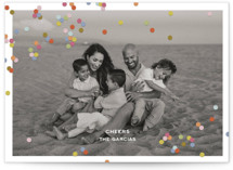 fallen confetti New Year Photo Cards