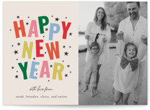 Starlight Wishes New Year Photo Cards