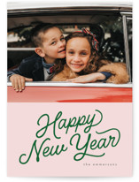 retro vintage holiday New Year Photo Cards