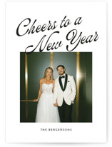Cheers to a New Year New Year Photo Cards