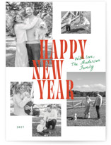 Modern Collage New Year Photo Cards