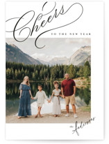 Hand Lettering Cheers New Year Photo Cards