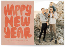 Groovy Type New Year Photo Cards