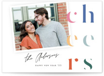 side cheers New Year Photo Cards