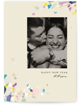 dabbed confetti New Year Photo Cards
