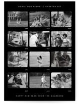 contact sheet New Year Photo Cards