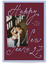 Curly New Year Photo Cards