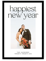 simple border New Year Photo Cards