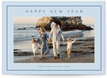 Preppy Seaside New Year Photo Cards