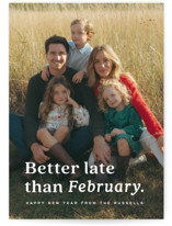 Better Late Than February New Year Photo Cards