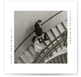 Contemporary Typo New Year Photo Cards