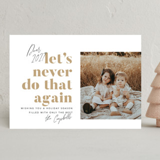 Never Again New Year Photo Cards