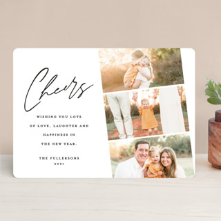 Modern Photo Strip New Year Photo Cards