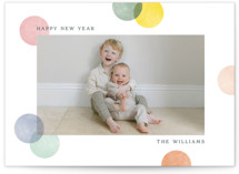 Colorblock Confetti New Year Photo Cards