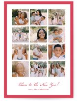 Yearly checkerboard New Year Photo Cards