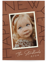Modern Angle New Year Photo Cards