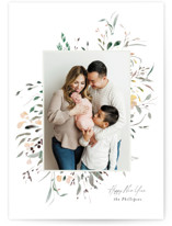 Botanical Beginning New Year Photo Cards