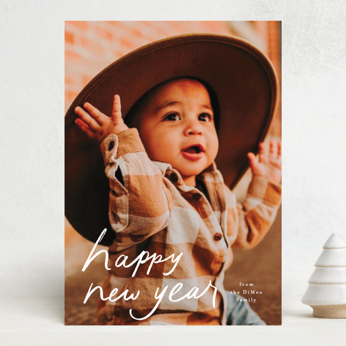 Fluid New Year Photo Cards by Everett Paper Goods Minted