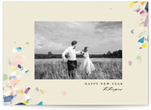 dabbed confetti New Year Photo Cards