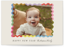 Colorful Beginnings New Year Photo Cards