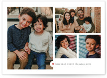 Modern Photo Grid New Year Photo Cards