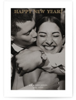 White Border New Year Photo Cards