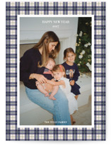 RL gingham New Year Photo Cards