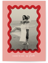 Squiggle overlay New Year Photo Cards