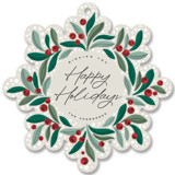 Winter Wreath Holiday Ornament Cards