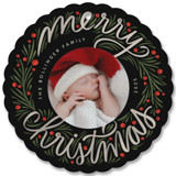 Merry Round Holiday Ornament Cards