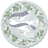 Dove Wreath Holiday Ornament Cards