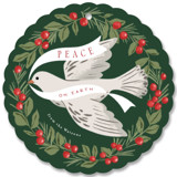 Dove Wreath Holiday Ornament Cards