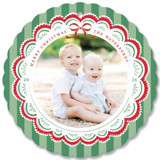 Festive Folk Holiday Ornament Cards