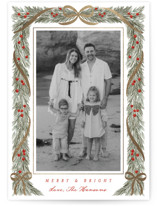 Garland Frame Foil-Pressed Holiday Photo Mount Cards