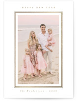 modern minimalist Foil-Pressed Holiday Photo Mount Cards