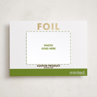 Portrait Custom Foil-Pressed Holiday Photo Mount Cards