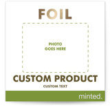 Portrait Custom Foil-Pressed Holiday Photo Mount Cards