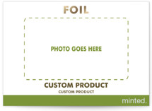 Landscape Custom Foil-Pressed Holiday Photo Mount Cards